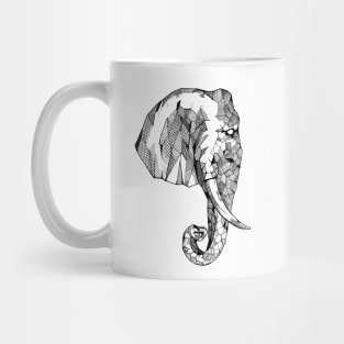 Elephant black Mug